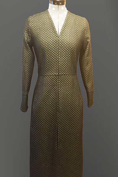 Olive print dress