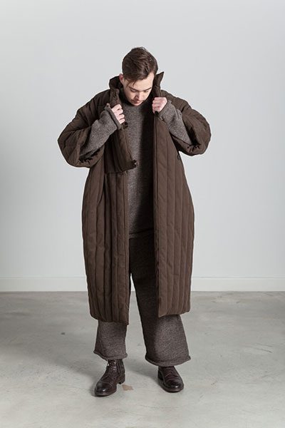 Long quilted coat